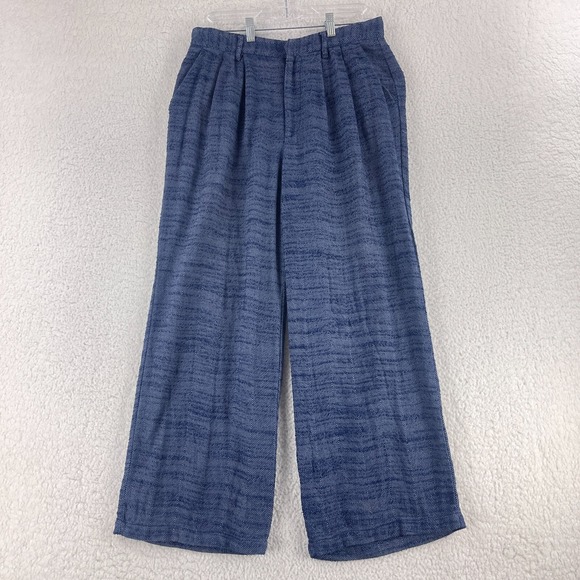 Urban Outfitters Pants - Urban Outfitters Blue Elliot Low Slung Wide Leg Trouser Pants Womens‎ Medium